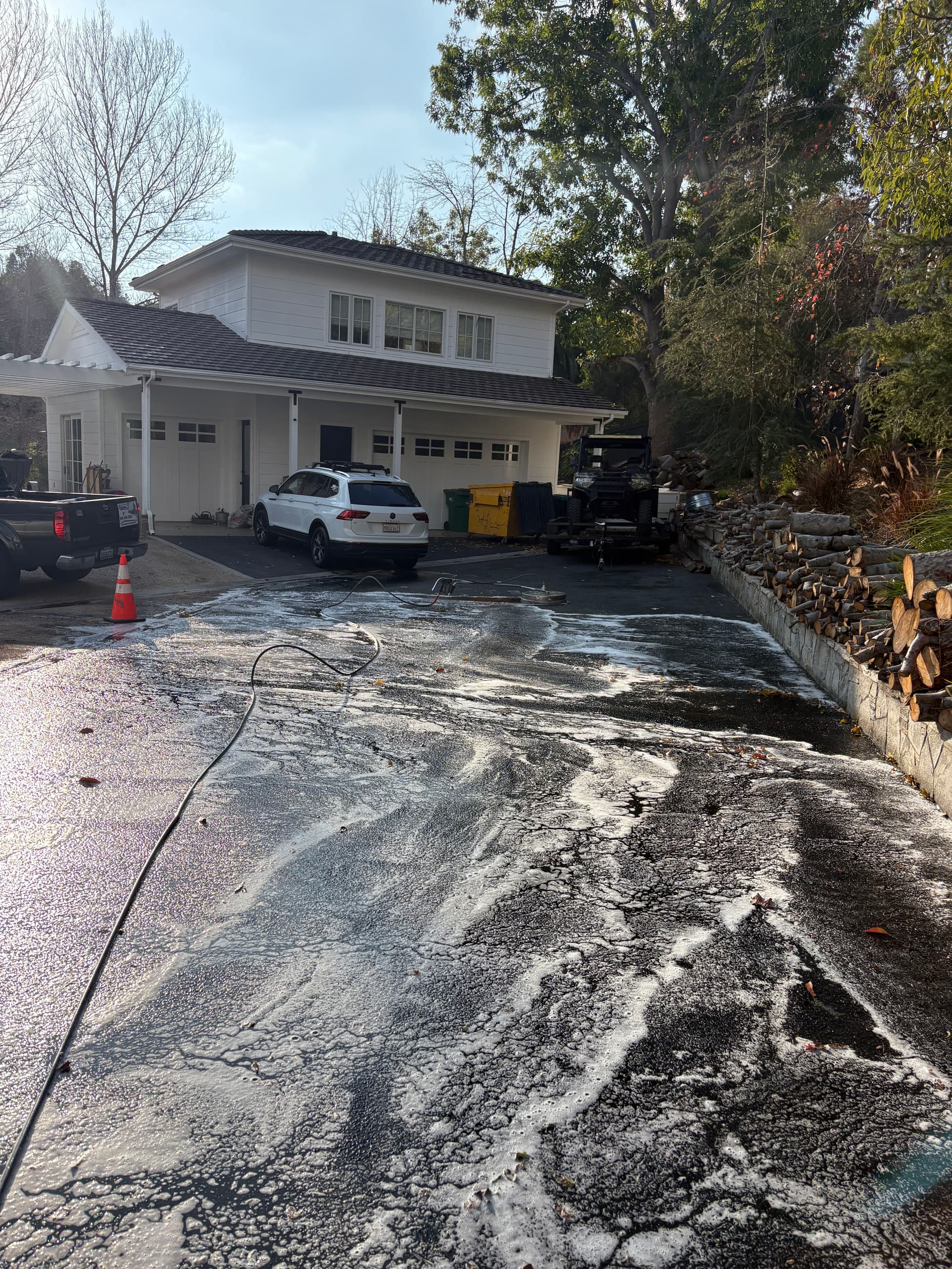Driveway Pressure Washing Experts in Action