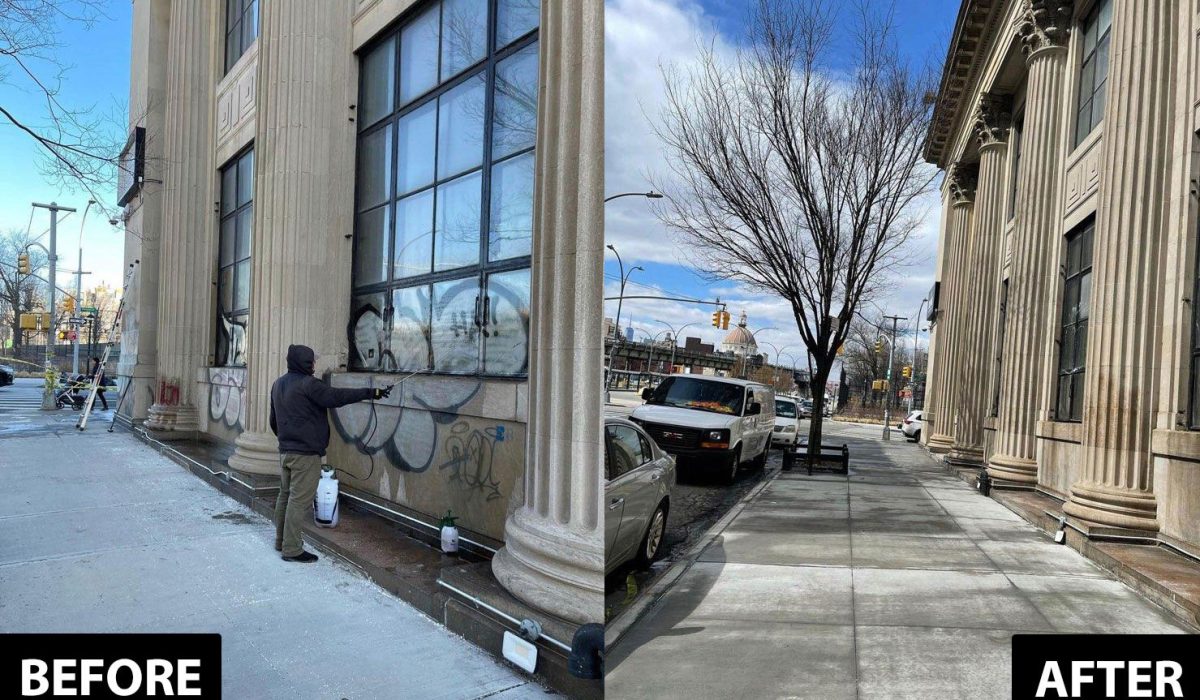 pressure washing before and after